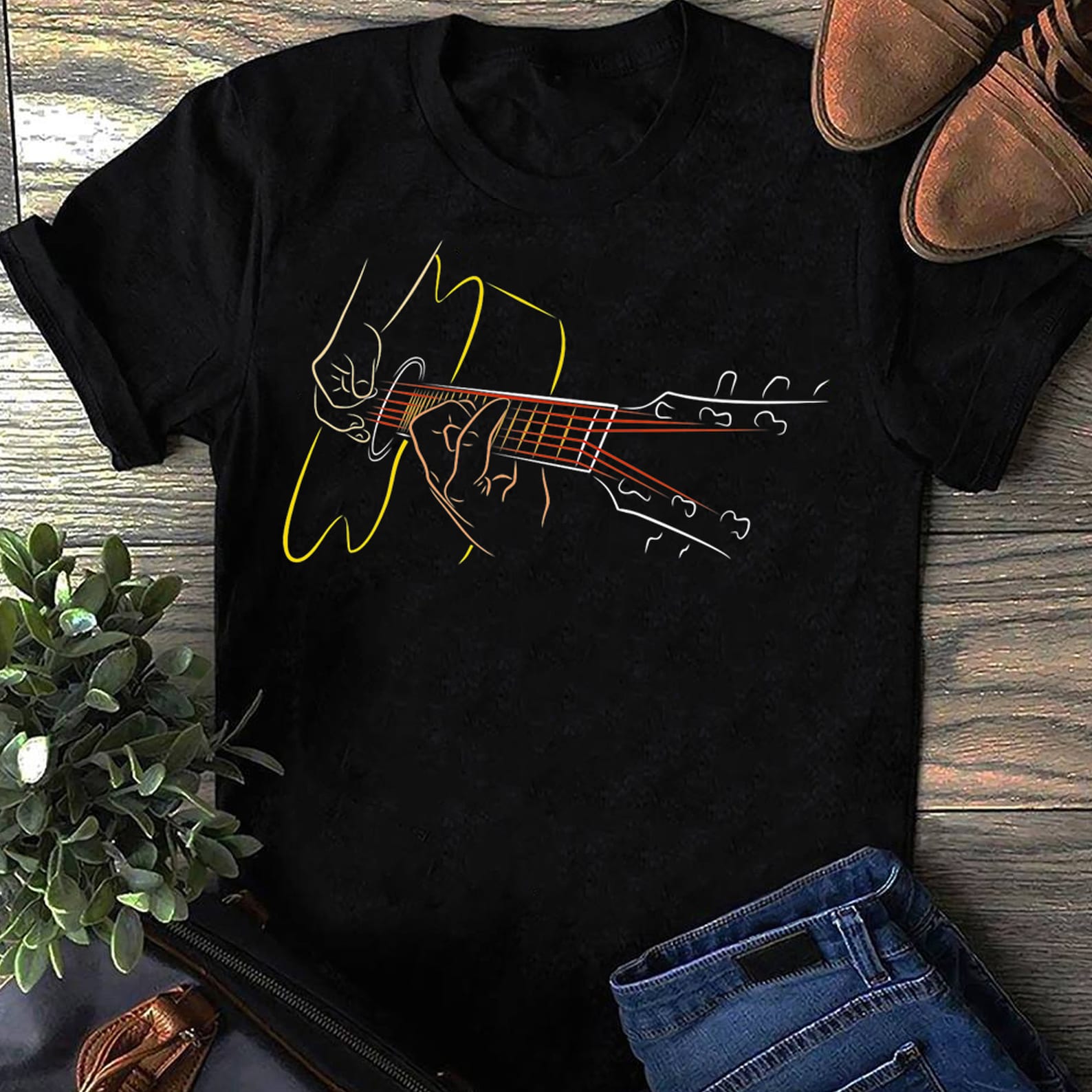 Acoustic Guitar Player T-Shirt | Great Guitarist or Band Gift - Father s Day Gift for Guitarist - Funny Guitar - Guitar player - Cool Music 3XL