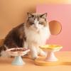 Creative Flower Ceramic Anti-Tip Cat Bowl