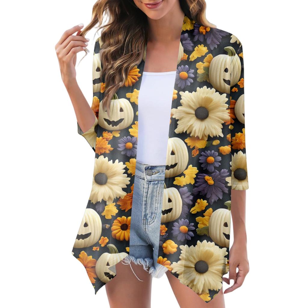 Women's Fashion Casual Comfortable Three-quarter Sleeve Cardigan Jacket