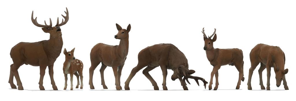 Rokuhan Z gauge scale miniature figure deer S208 diorama supplies 1/220