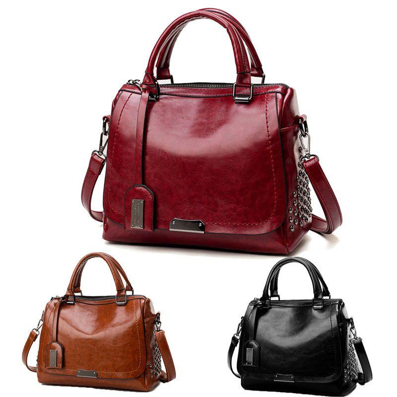 Elegant Women's Pu Leather Shoulder Bag With Soft Material And Retro Design