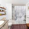 Allenjoy 72x72 Inch Christmas Shower Curtain Set Natural Winter Forest Snowflake Snowfall Bathroom Curtain Durable Waterproof Fabric Bathtub Sets