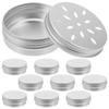 10Pcs Empty Aluminum Tin Can Round Scent Training Case Multifunctional Sample Container  Travel