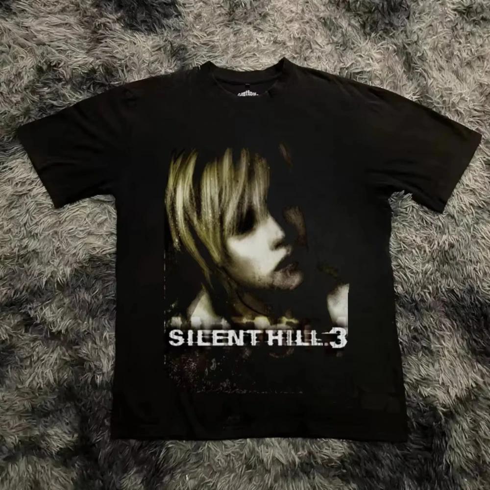Silent Hill 2 T Shirts Cotton Clothing Casual Short Sleeve Round Neck Tee Shirt Adult T-Shirts Oversized Tee High Street Top