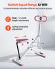 Squat Machine, Deep Squat Rowing Machine for Home, Easy Setup & Foldable Exercise Equipment, Glute Trainer Machine with 3 High-Strength Resistance