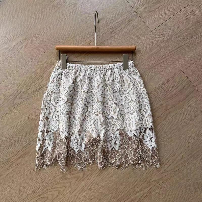 Miniskirt Sexy Transparent Lace Mesh Skirt Shirt Extender Women Summer Mini Black White Short Micro Skirt Ladies Underskirt