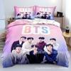 Heißer Verkauf BTS Herren-Gruppe Bettbezug mit Kissenbezug Druck Bettwäsche-Set Bettbezug Bettdecke Bett Jugend Kinder Mädchen Jungen Geschenk