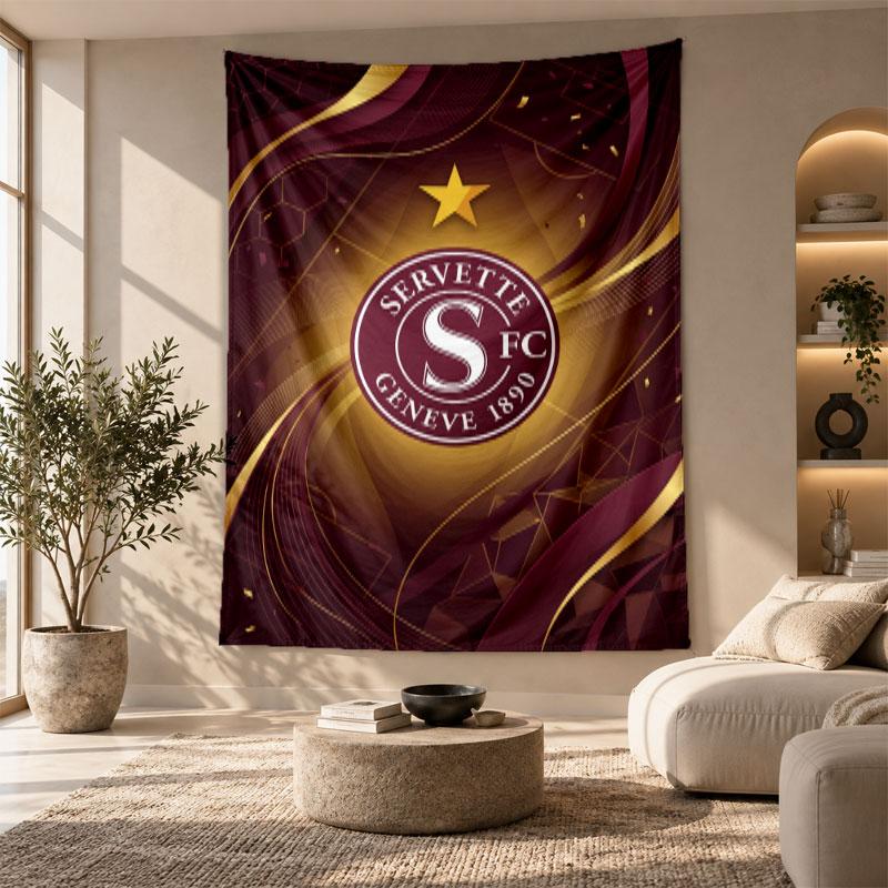 Decorative Tapestry,Servette FC Printed Wall Art, Lightweight Wall Hanging For Bedroom Background