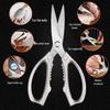 German-Style Multi-Functional Kitchen Shears: Strong Stainless Steel Scissors for Cutting Chicken Bones and Gutting Fish