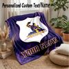 Melbourne Storm Custom Flannel Throw Blanket Print Your Name Text Soft Warm Blanket Holiday Present