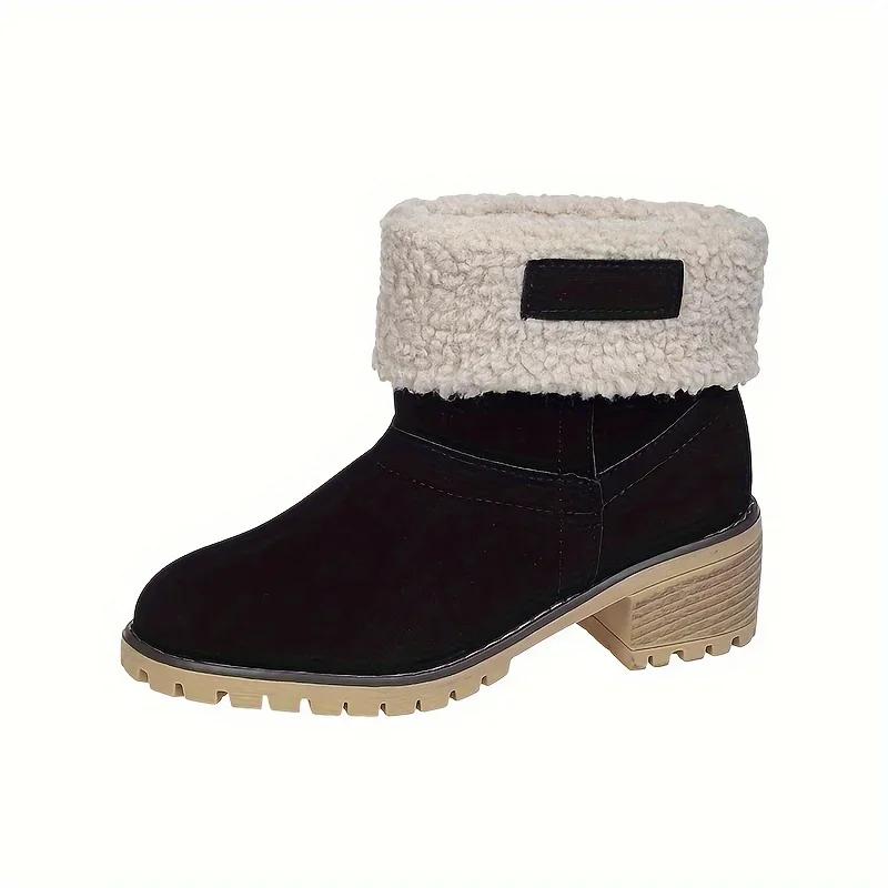 

Женские зимние меховые теплые зимние сапоги женские теплые шерстяные сапоги ботильоны удобная обувь большие размеры 36-43 повседневные женские полусапоги 37 чёрный