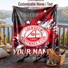 Flannel Blanket Aberdeen FC Print Custom Name Text Soft Throw for Sofa Bed