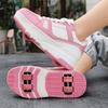 29-40 Bambini Smontaggio Quattro Ruote Scarpe Piatti Scarpe da Fuga / Scarpe da Pattinaggio a Rotelle con Ruote per Donna