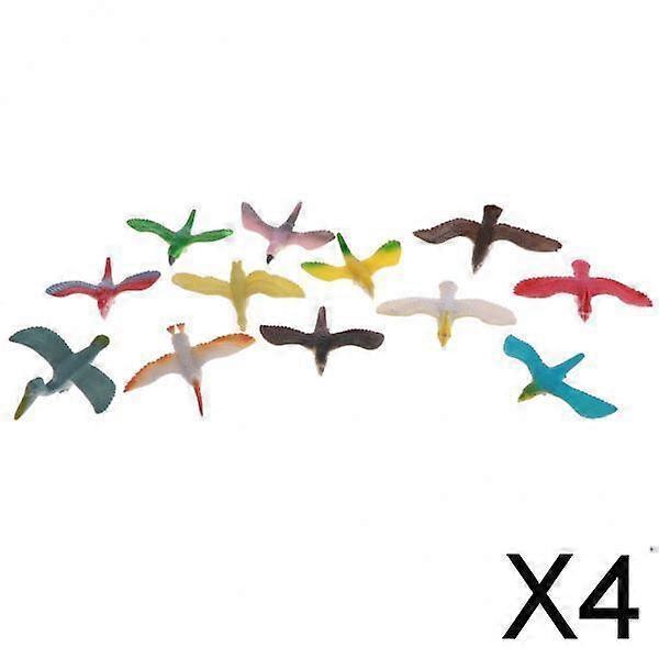 2-4pack Pack of 12 Plastic Flying Birds Animal Figures Kids Toys Collectible