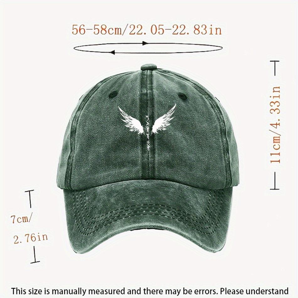 Classic Feathered Totem Print Baseball Cap - Black Outdoor Festival Hat With Wing & Design, Hand Washable Textile Material
