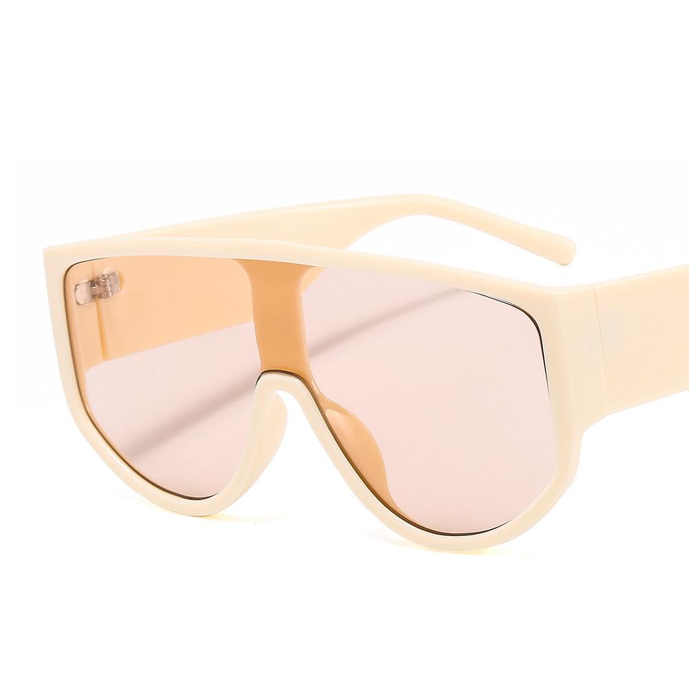 Shield Big Frame Oversized Sunglasses Women Beige Green Luxury Brand Large Men Sun Glasses Trendy Square Gradient Shades Uv400