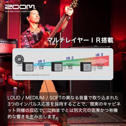 Zoom MS-80IR Plus Multi-Effects Pedal IR Cabinet Simulator 23 Guitar Amp Models 80 Sounds 50 Presets Black Lightweight Compact MS Series