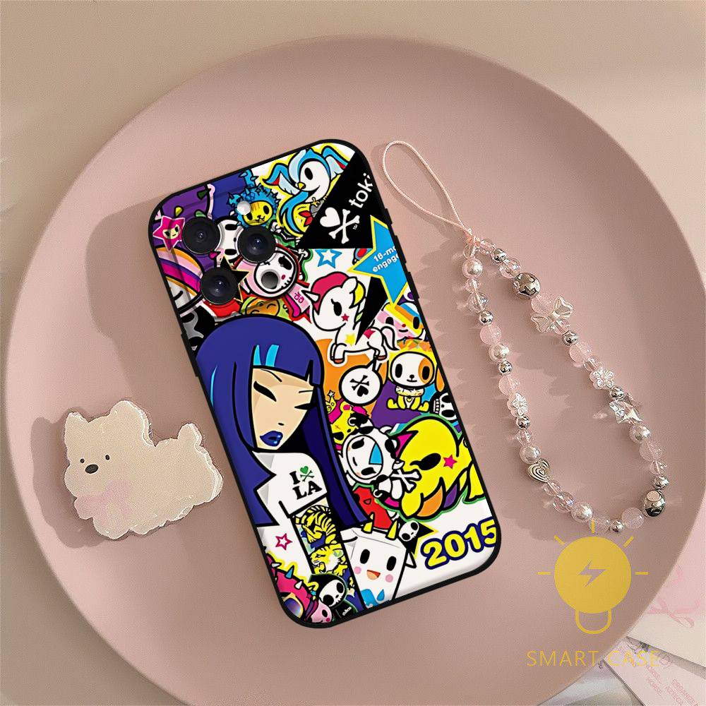 Japan T-Tokidokis Phone Case Phone Case For Iphone 17 16 15 11 13 14 Pro Max X Xr Xs Max 12mini Black Shell Cover Case