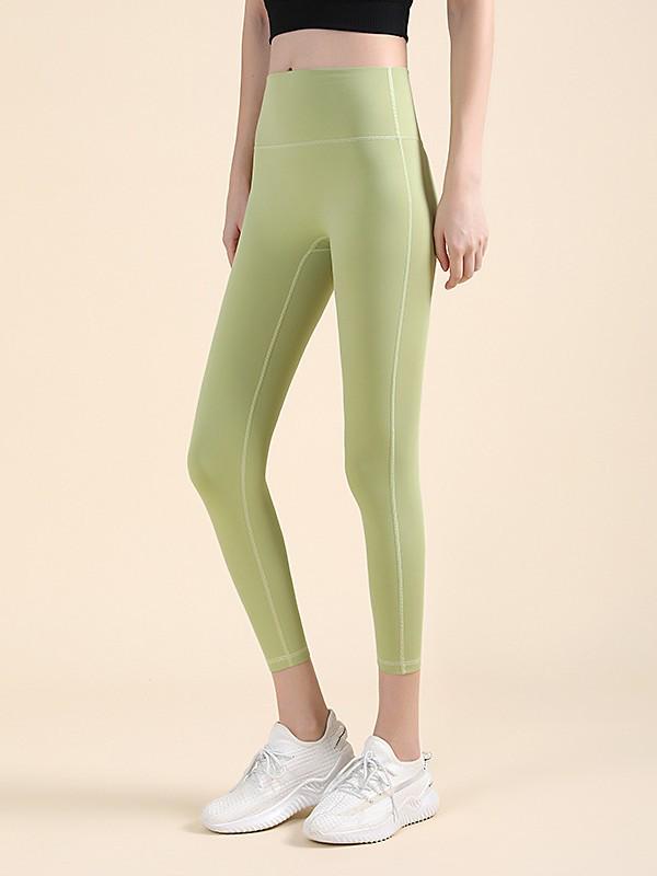 Dams Plus Sammet Borstade Yogabyxor - Varma, Persikofärgade Stuss, Smal Passform för Höst/Vinter Träning