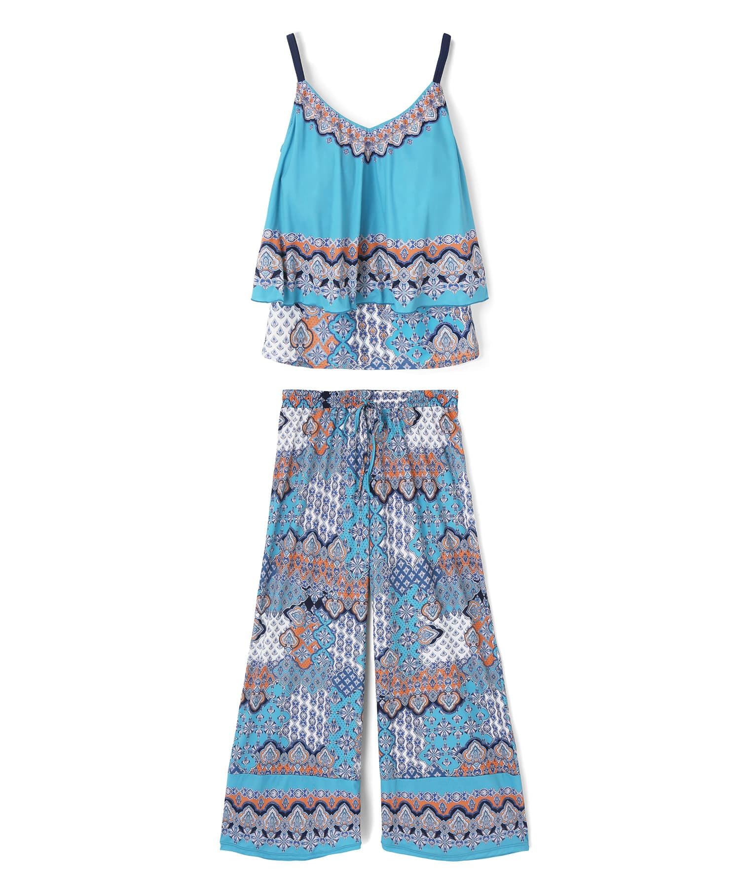 

Swimwear Tankini Set and Long Pants Set Swimsuit Blue [Sanai Paradise] 55-58-3-8120, 55-58-3-8122 синій