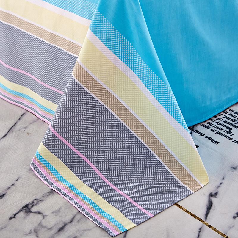 Husă de pilota din bumbac cu dungi albastre, roz, curcubeu