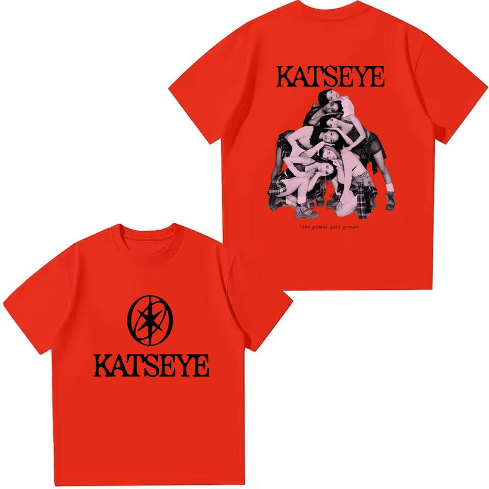 Kids T Shirt Girl Group Katseye Print Fashion Girls T Shirt Summer Casual Short Sleeve Tee Boys Clothes Children O-Neck Tee Tops