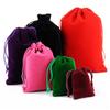 100Pcs/Lot Drawstring Velvet Sachet 5x7/7x9/9x12/10x15cm Pouches Small Size Jewelry Gift Display Packing Bags Can Customized