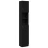 Bathroom Cabinet Black Oak Effect 32 x 25.5 x 190 cm Engineered Wood