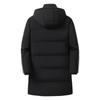 Winter hooded three bars medium and long sports warm down jacket men and women couple white duck down coat student coat