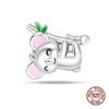 Compatible With Authentic Bracelets Copper Charm Bead Charms Bead Charms Pink Flowers Elephants Charm Bead Charms Ideal For Women Fine Do It Yourself