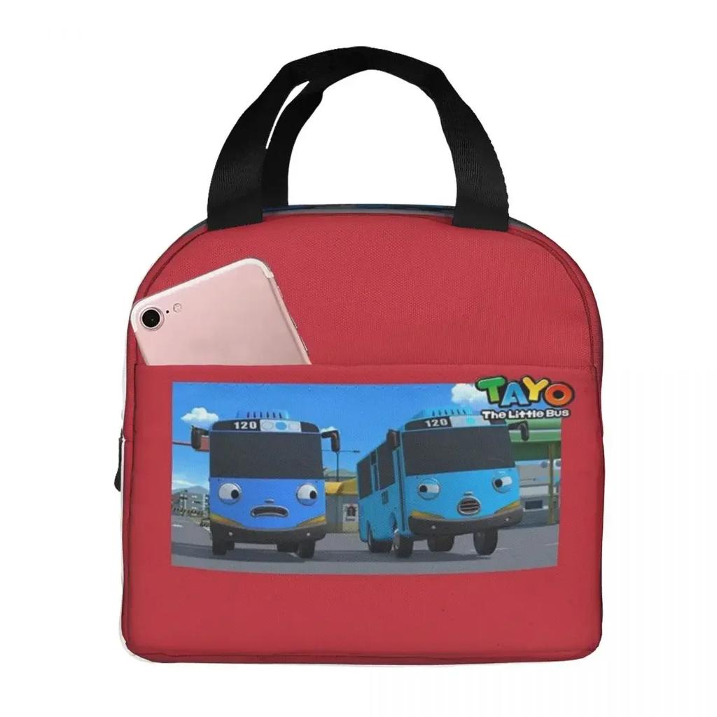 Tayo The Little Bus Insulated Lunch Bag for Kids School Cooler Thermal Food Box Tote Leakproof Lunch Boxes Container