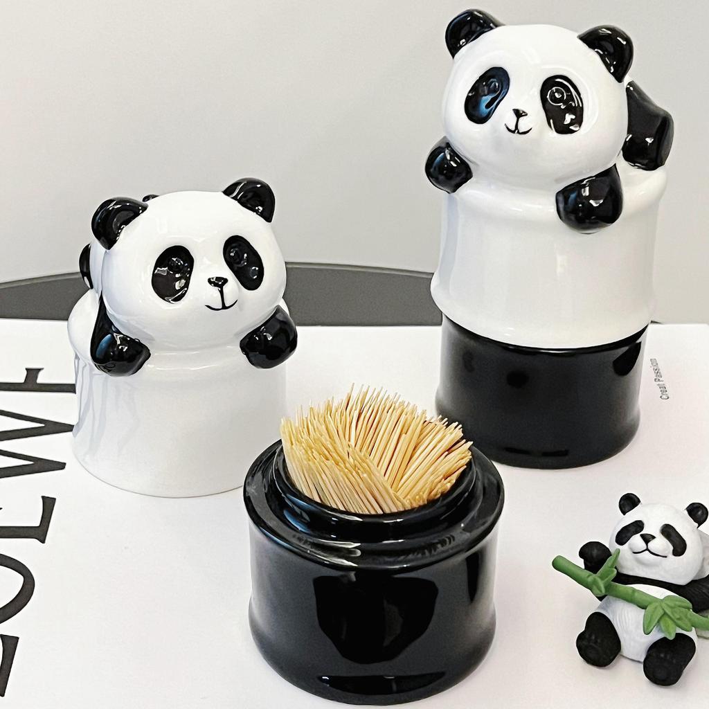 1Pcs Animal and plant Themed Ceramic Toothpick Holders,Pandas, Octopuses, Puppies, and Corn