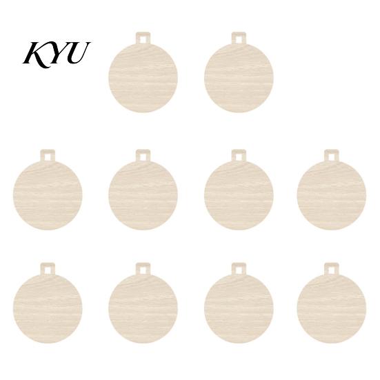 Hand Painted Art Supplies 10Pcs 2D Wooden Christmas Ornaments, Blank DIY Craft Hanging Tags, Decorative Props Tree Decorations, Unfinished Wood Slices