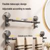 Retractable Carbon Steel Suction Cup Towel Bar