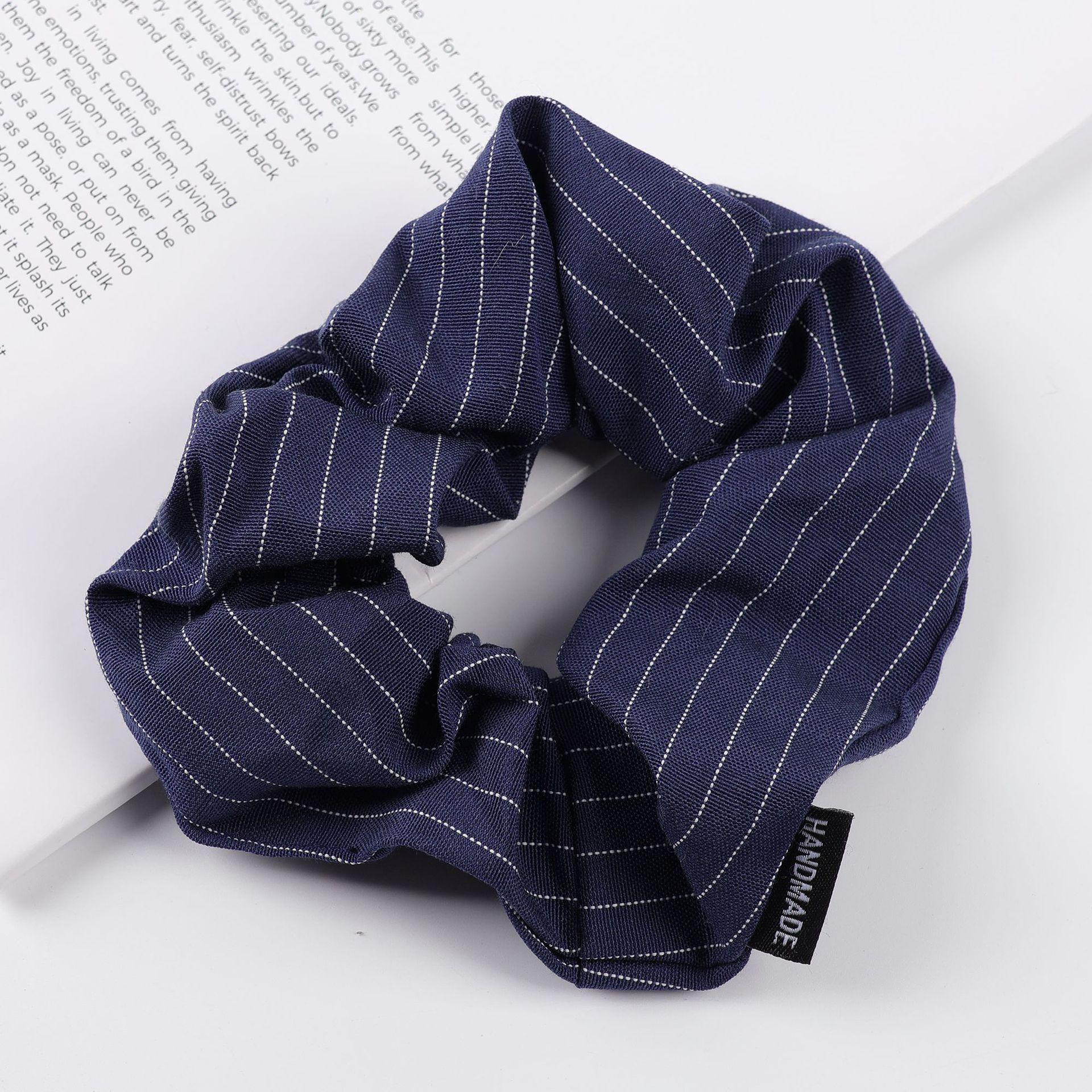 Корейская шикарная полосатая тканевая резинка для волос для женщин