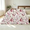 Soft Flannel Blanket Anti-Pilling, Heart Pattern, Warm Cozy, All Seasons, Perfect for Home & Sofa Napping, Valentine’s Gift for Postpartum Moms