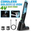 8W 450C Cordless Electric Solder Iron Wireless Charging Soldering Iron Rechargeable 1500 mAh Lithium Battery Welding Tool 4V 50/60Hz