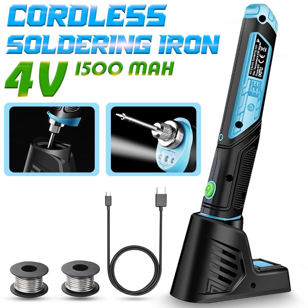 8W 450C Cordless Electric Solder Iron Wireless Charging Soldering Iron Rechargeable 1500 mAh Lithium Battery Welding Tool 4V 50/60Hz