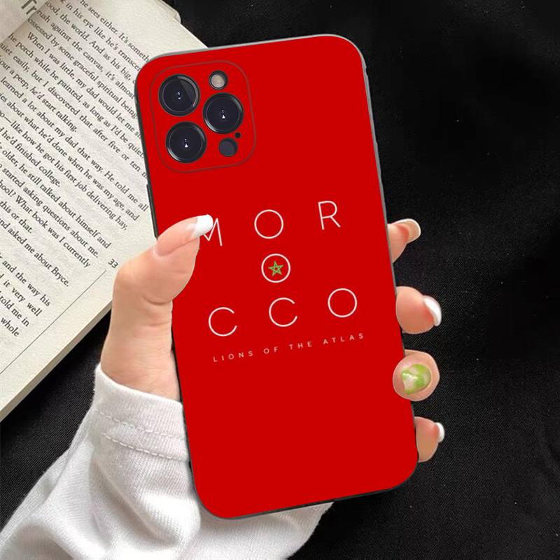 Morocco Flag Phone Case Silicone Soft for iphone 14 13 12 11 Pro Mini XS MAX 8 7 6 Plus X XS XR Cover