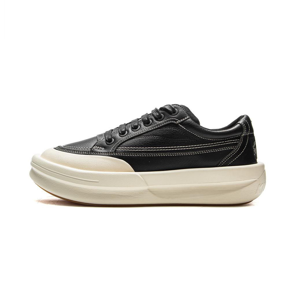 Li Ning Synthetic Leather, Cow Leather Cushioning, Wear Resistant Low top Casual Shoes Unisex AZGV081-2