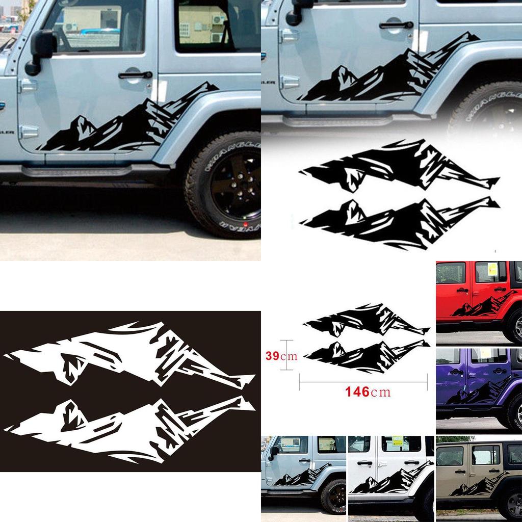 Snow Car Sticker Mountain Graphics Car Door Decals Outdoor Stickers For Suv Jeep