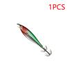 3/2/1PCS 5.5g Laser Luminous Floating Horizontal Wood Shrimp Egi Lure Squid Jigging Shrimp Hook Octopus Cuttlefish Fishing Baits