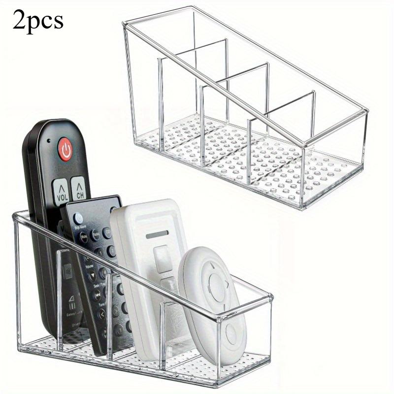 Plastic Trapezoidal Remote Control Storage Box Multifunctional Organizer Space Saving Desktop Storage Case for Home Office