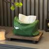 Luxury Retro Irregular Ceramic Tissue Box Home Living Room Coffee Table Decoration Napkin Box Creative Paper Box Decoration