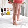 White Knit Girls' Leggings & Tights Set with Bow - Baby Bodysuit, Base Layer, Socks for Spring & Autumn