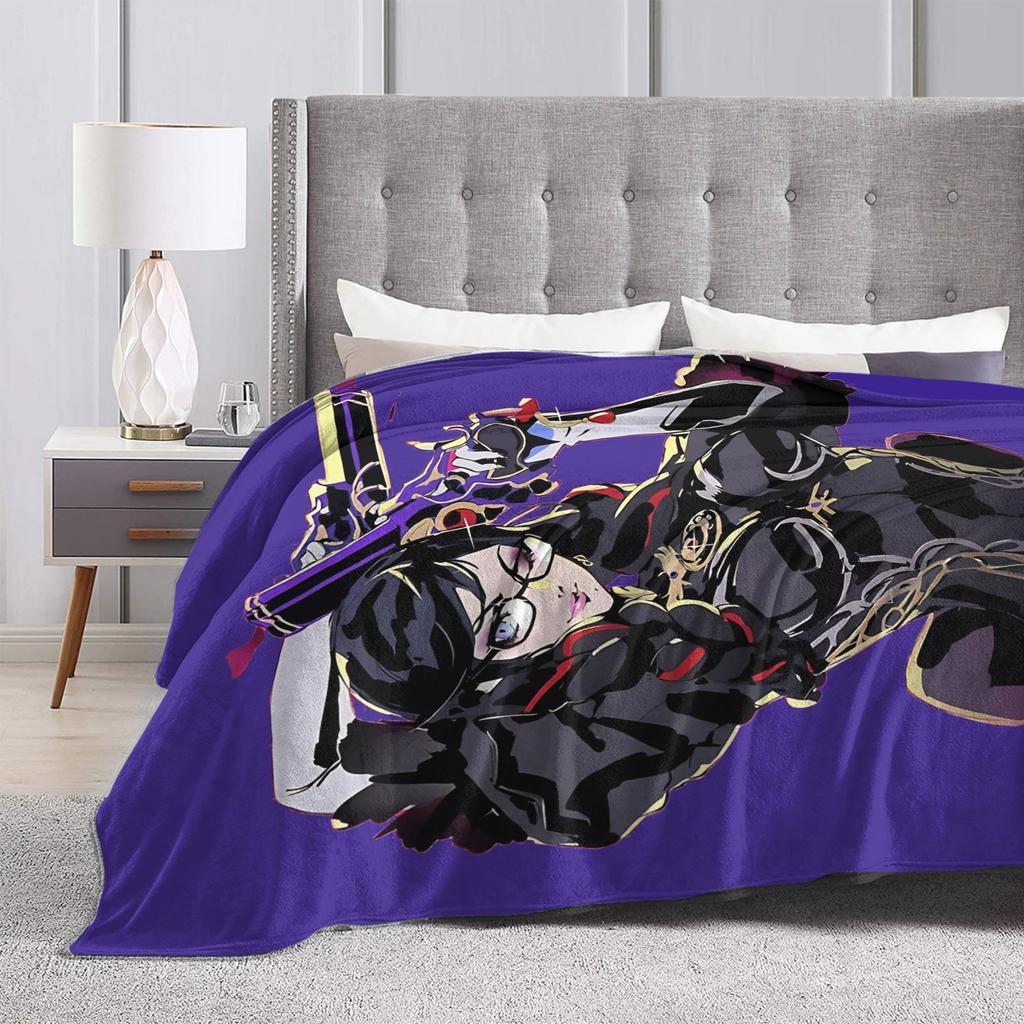 Bayonettas Lady 3 Blankets Flannel Summer Air Conditioning Portable Thin Throw Blanket for Bedding Bedroom Bedspreads