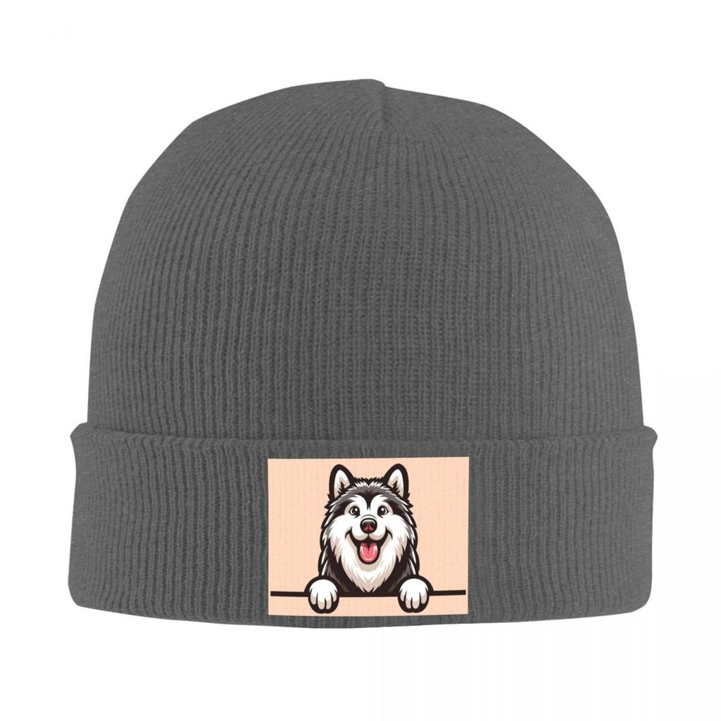 Siberian Husky Alaskan Dog Warm Knitted Cap Winter Knit Bonnet Hat Skullies Beanies Hip Hop Caps for Unisex