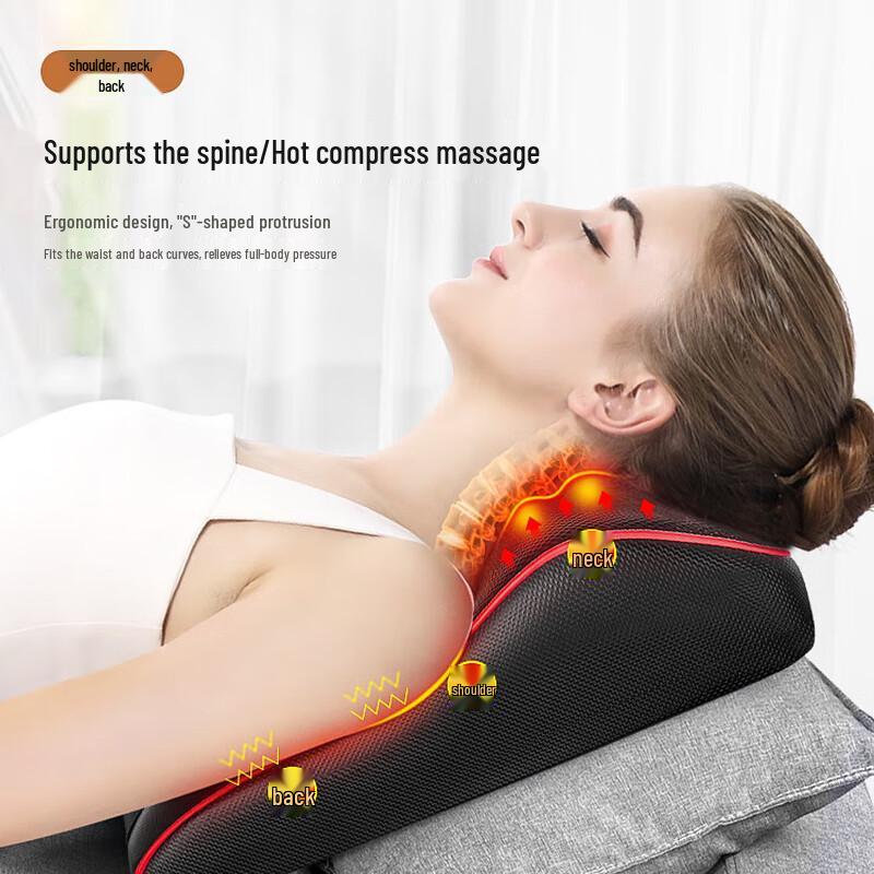 Aux S8-D Electric Kneading Neck Shoulder Back Massager Pillow