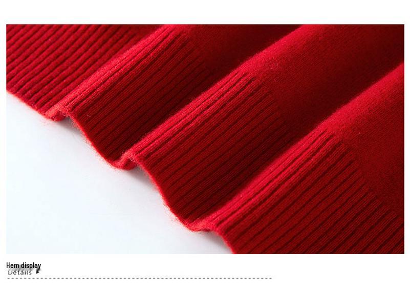 Mom's Wool Cardigan: Women's Fashionable Cashmere Blend Semi-High Neck Knitted Sweater for Autumn/Winter