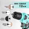Tool Set with 8V Electric DIY Tool Power Tool Household Furniture Home Carpentry Tool Set with Convenient Storage Turquoise 126-Piece Drill, Set,